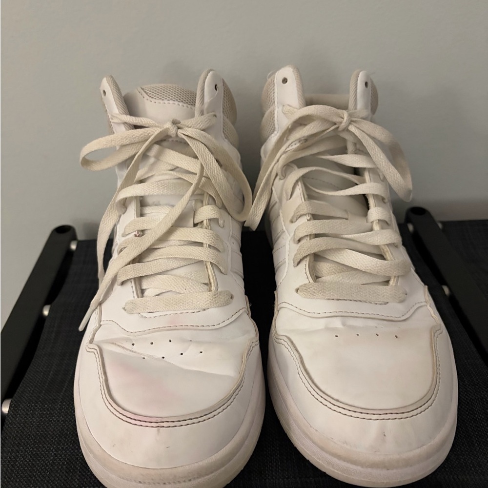Adidas Cream High-Top Sneakers